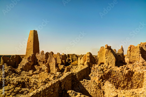 Ruins of the Amun Oracle temple in Siwa oasis, Egypt