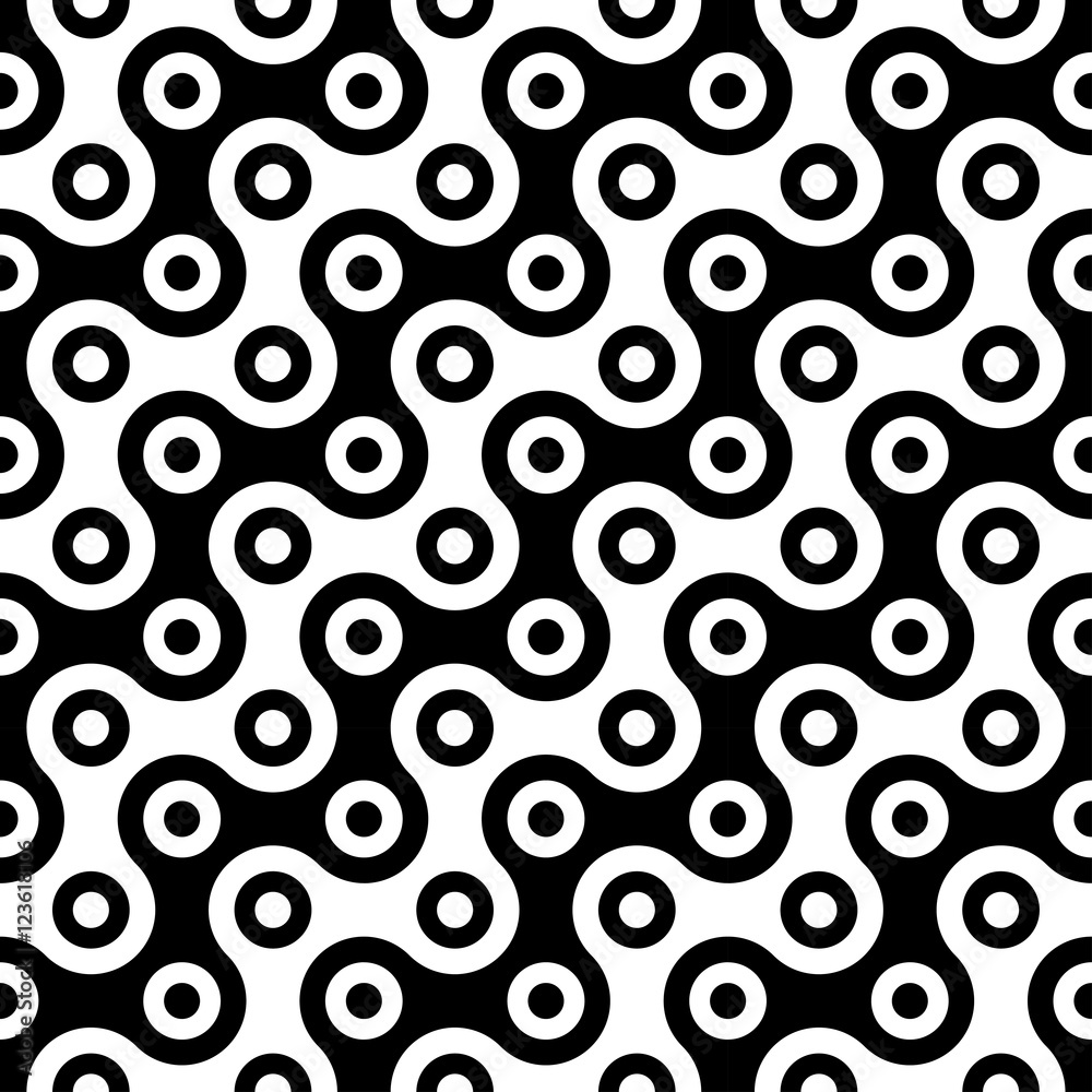 Vector modern abstract geometry circles pattern. black and white