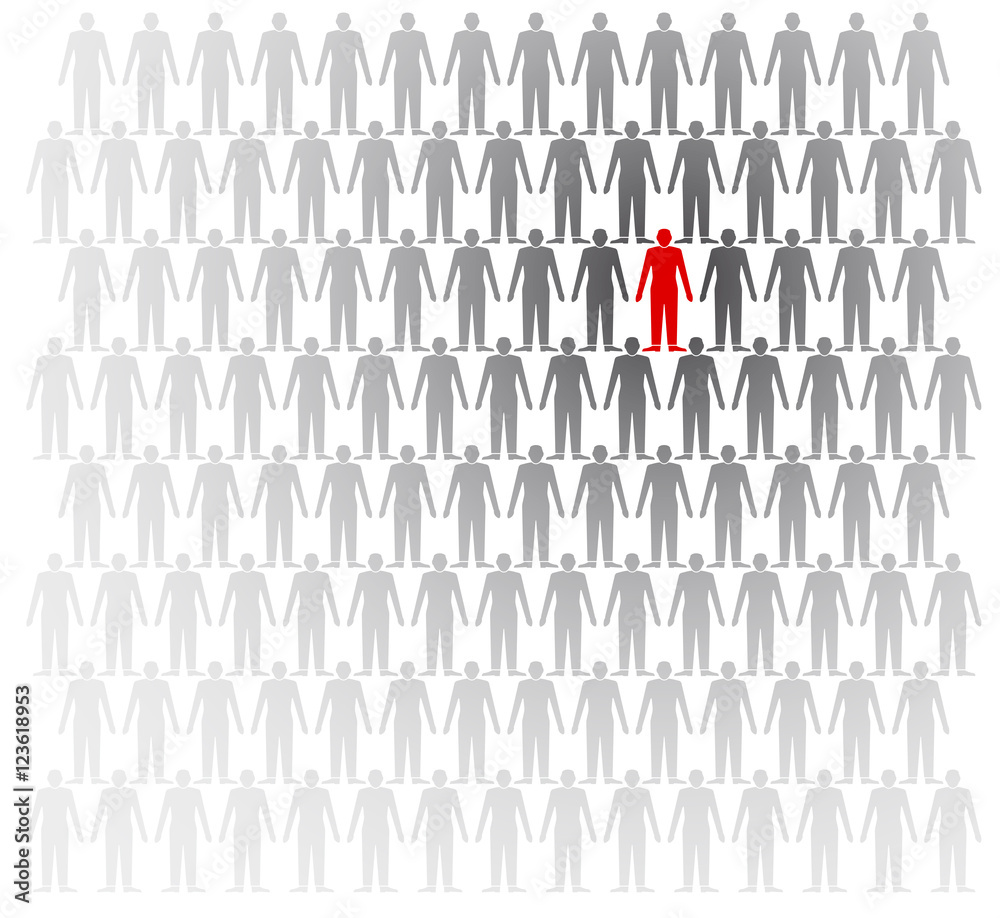 Silhouette of a group of people lined up in rows. minded team. Employees and leader. Silhouette of a group of people lined up in rows. minded team. Employees and leader.