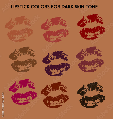 Ideal lipstick colors for dark skin tone