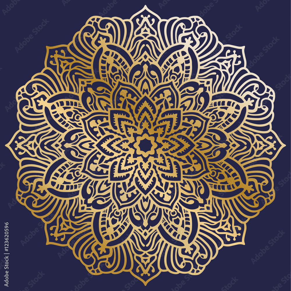 Elegant background with lace ornament. Ornate vector element.