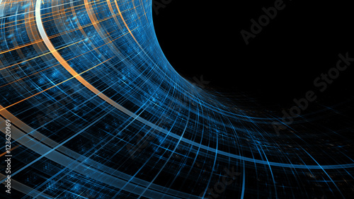 Abstract technology background. Artistic fractal design for use with  projects on business, science, education and technology. Creative concept series.