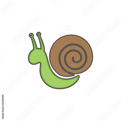 Icono aislado de un caracol