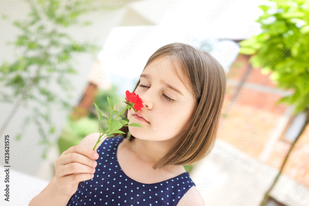 Adorable little girl outdoors Adorable little girl outdoors