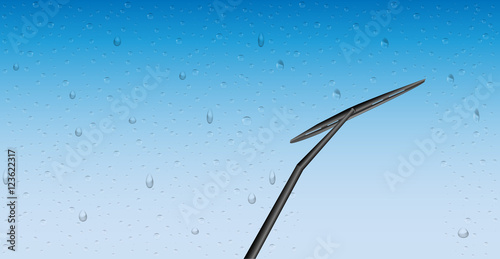 car rain wiper vector