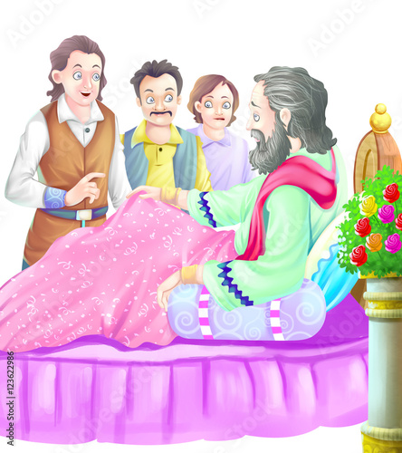 The sick old man and three ...