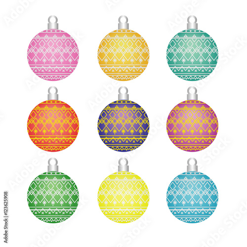  A set of Christmas balls