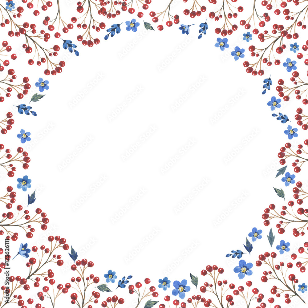 Wildflower flower frame in a watercolor style isolated. Aquarelle wild flower for background, texture, wrapper pattern, frame or border. Wildflower flower frame in a watercolor style isolated. Aquarelle wild flower for background, texture, wrapper pattern, frame or border.