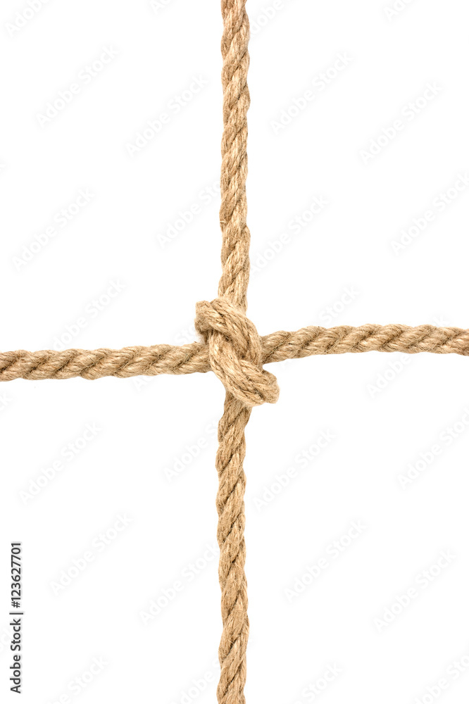 strong knot tied by a rope