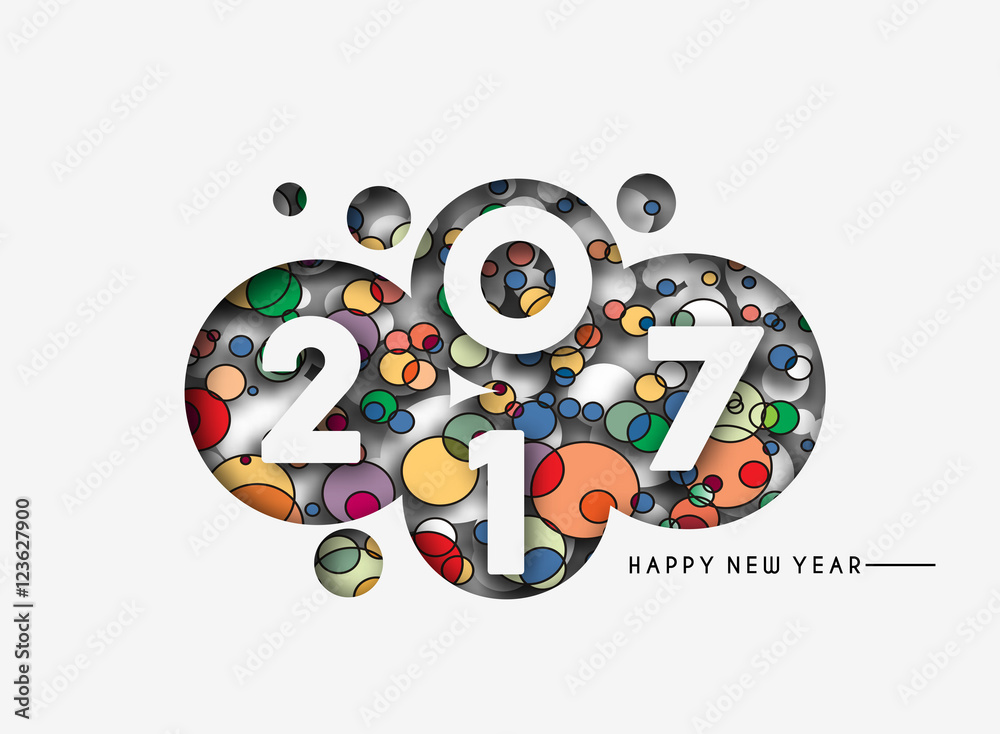 Fototapeta premium Happy new year 2017 Background