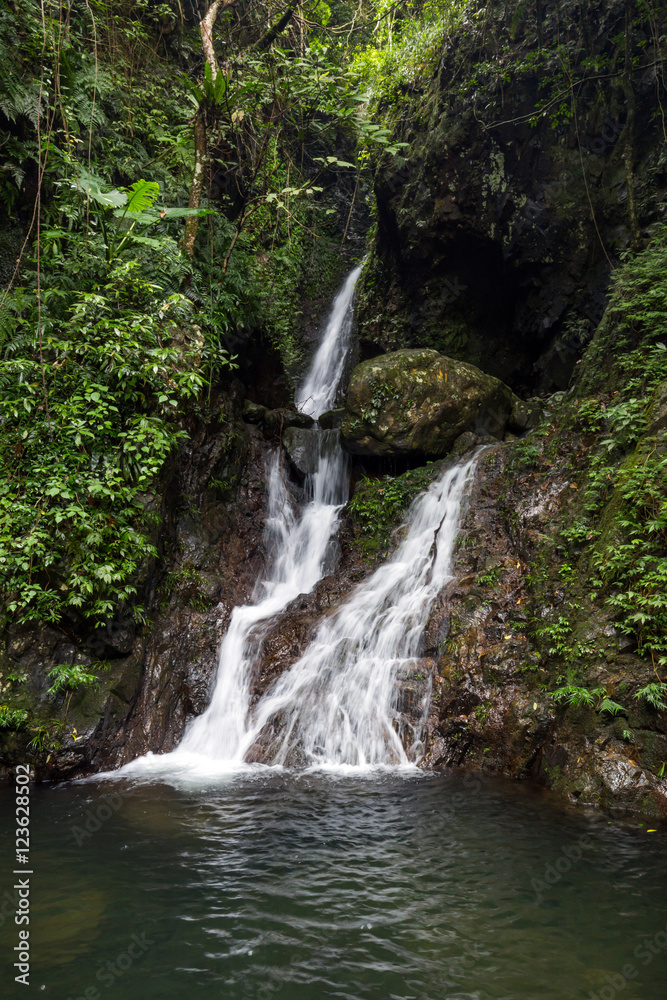 Bottom Fall in Ng Tung Chai tail in Tai Mo Shan country park in Hong Kong