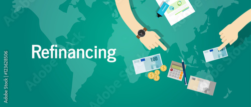 refinancing business financial investment concept debt problem