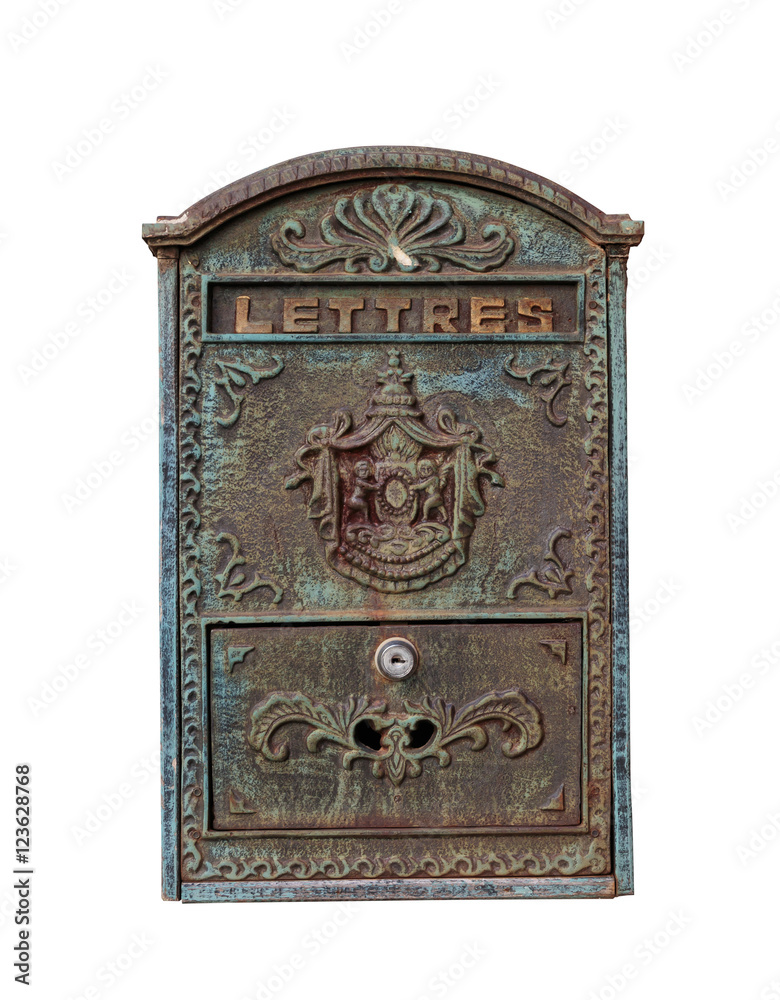 old mailbox isolated on a white background old mailbox isolated on a white background