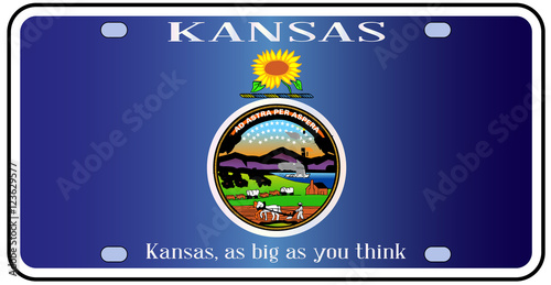 Kansas Flag License Plate