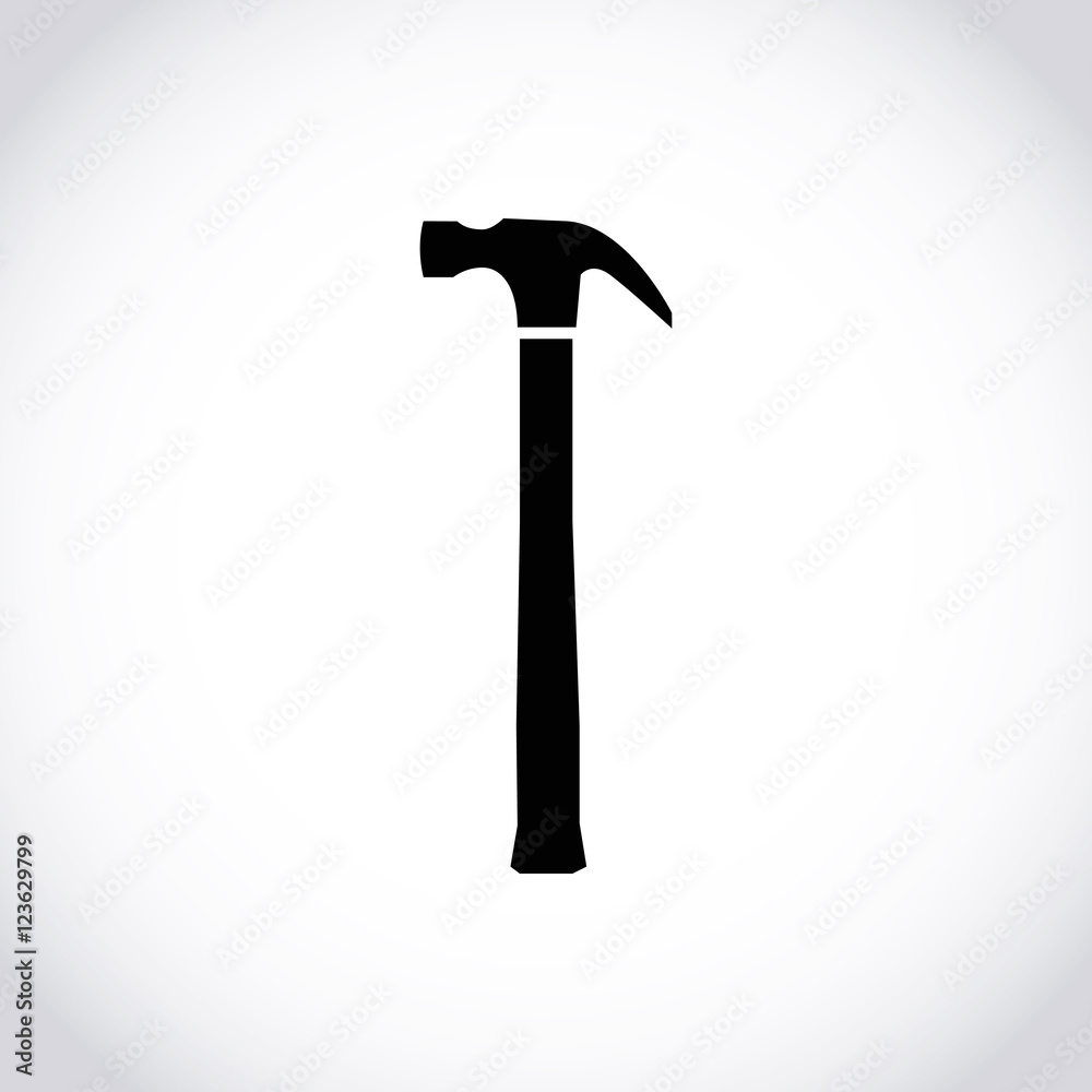 hammer icon stock vector illustration flat design hammer icon stock vector illustration flat design