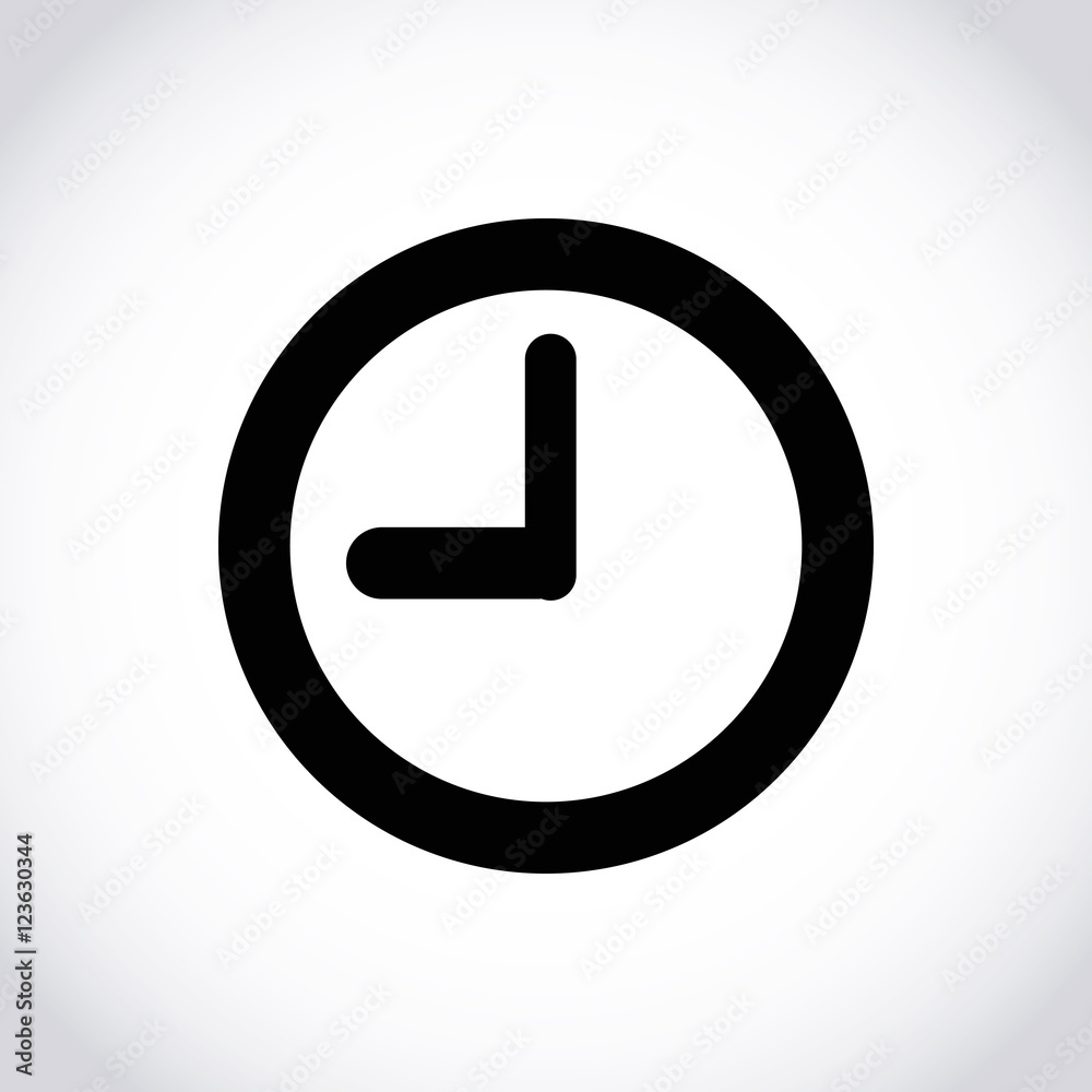 clock icon stock vector illustration flat design clock icon stock vector illustration flat design