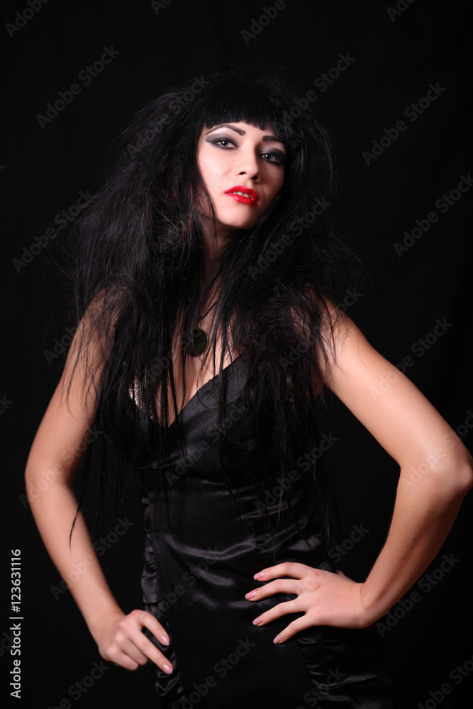 The woman in the image of witches for Halloween The woman in the image of witches for Halloween