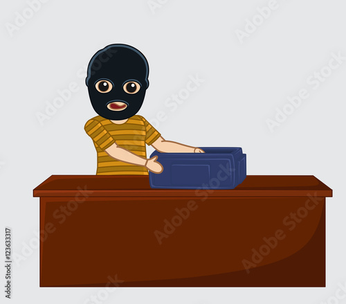 Robber with Money Bag