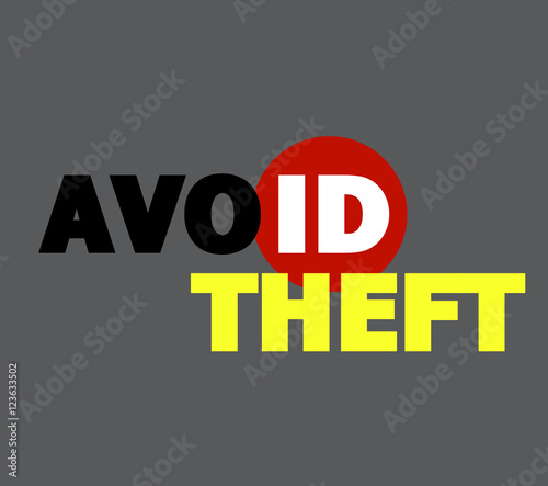 Avoid ID Theft Message Vector Banner