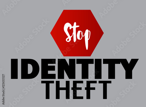 Stop Identity Theft Vector Concept