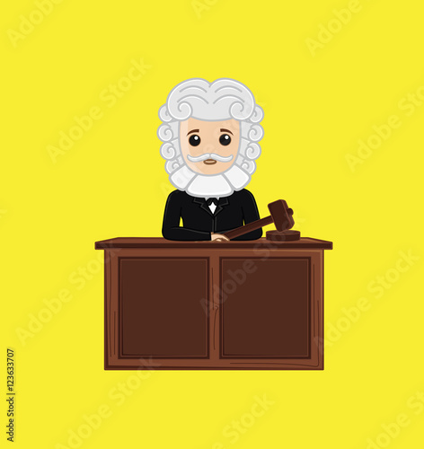 Judge in Courtroom