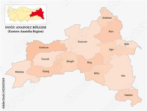 Eastern Anatolia Region Map