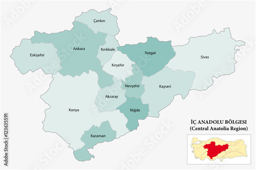 Central Anatolia Region Map