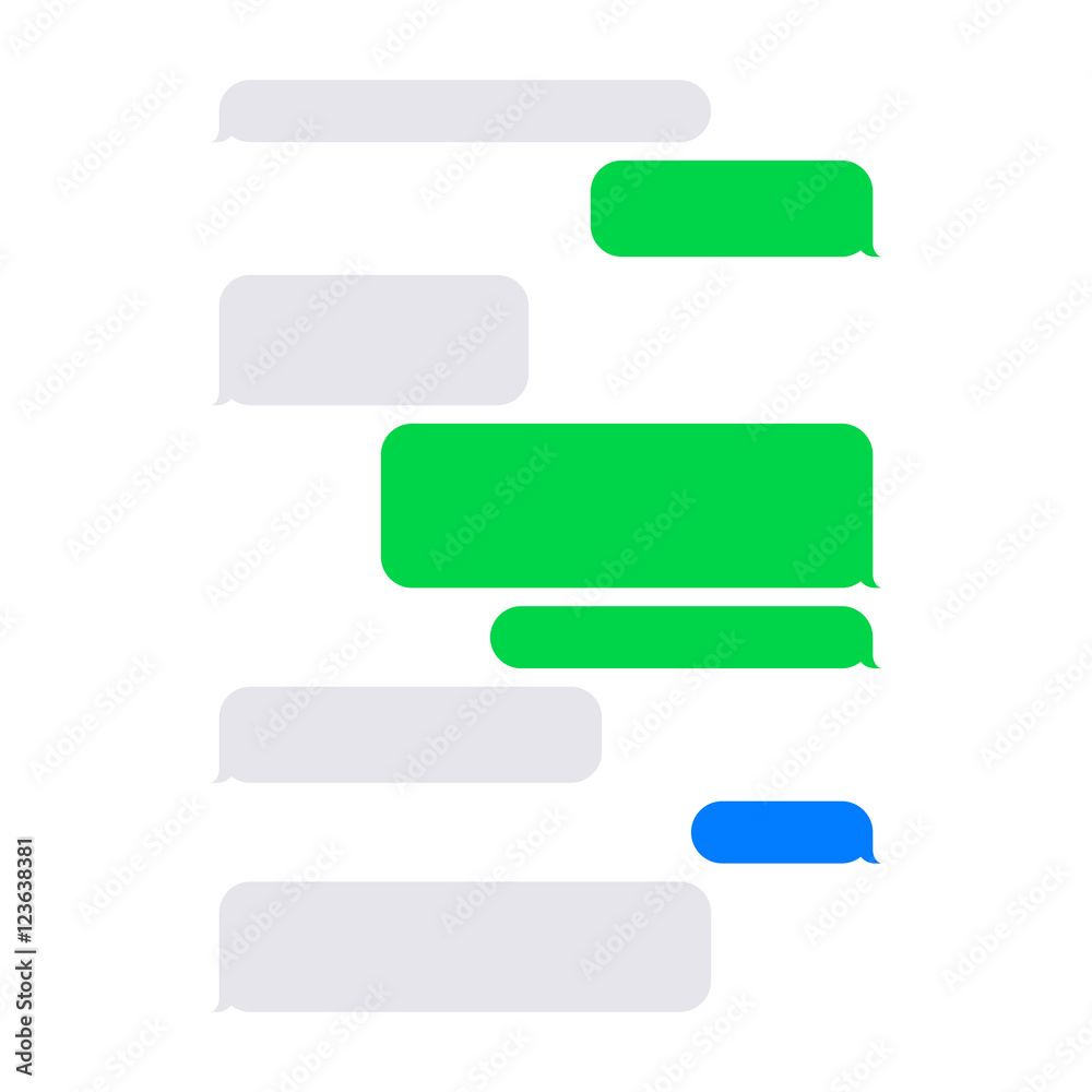 Short Message Service SMS Blank Bubbles Set. Vector Short Message Service SMS Blank Bubbles Set. Vector