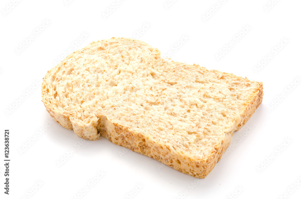 Brown bread slice