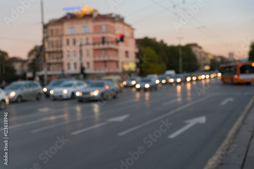 Defocused shot of road traffic © popovj2