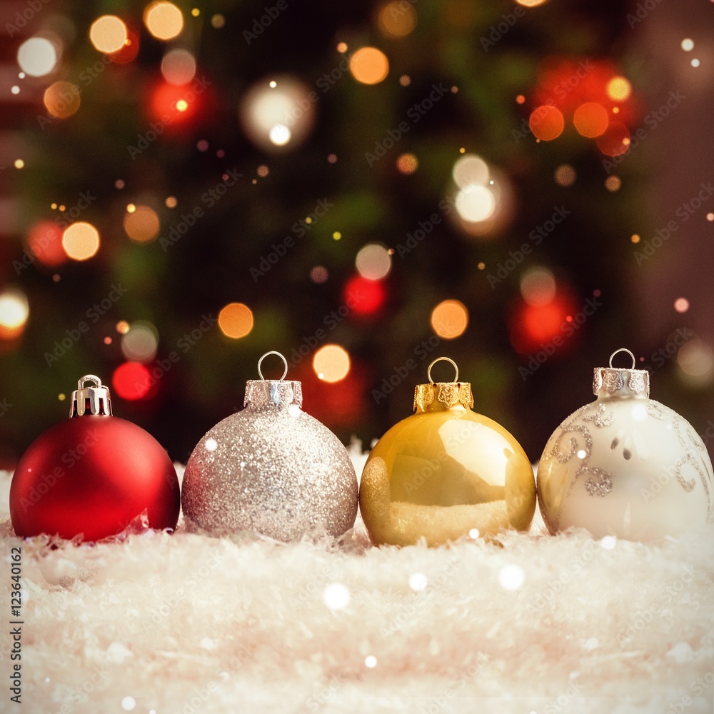 Fotografie Composite image of snow falling