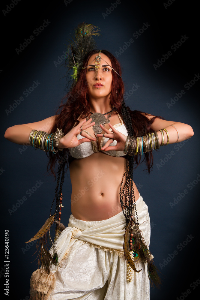 Native savage woman