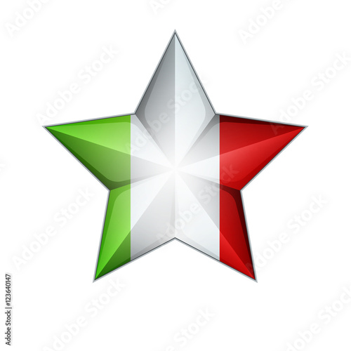 Italy flag star illustration