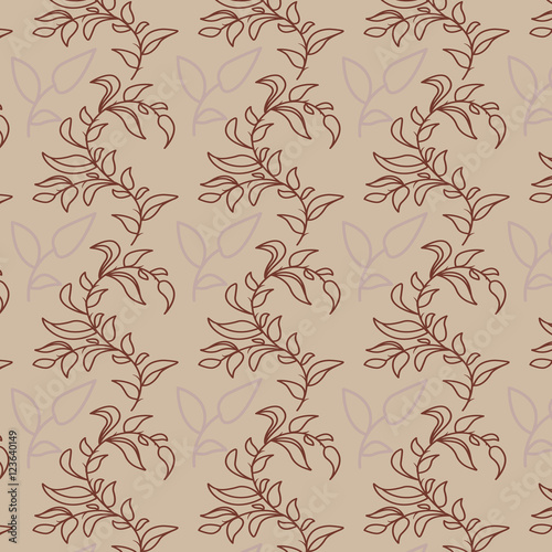 simple floral pattern ornate brown