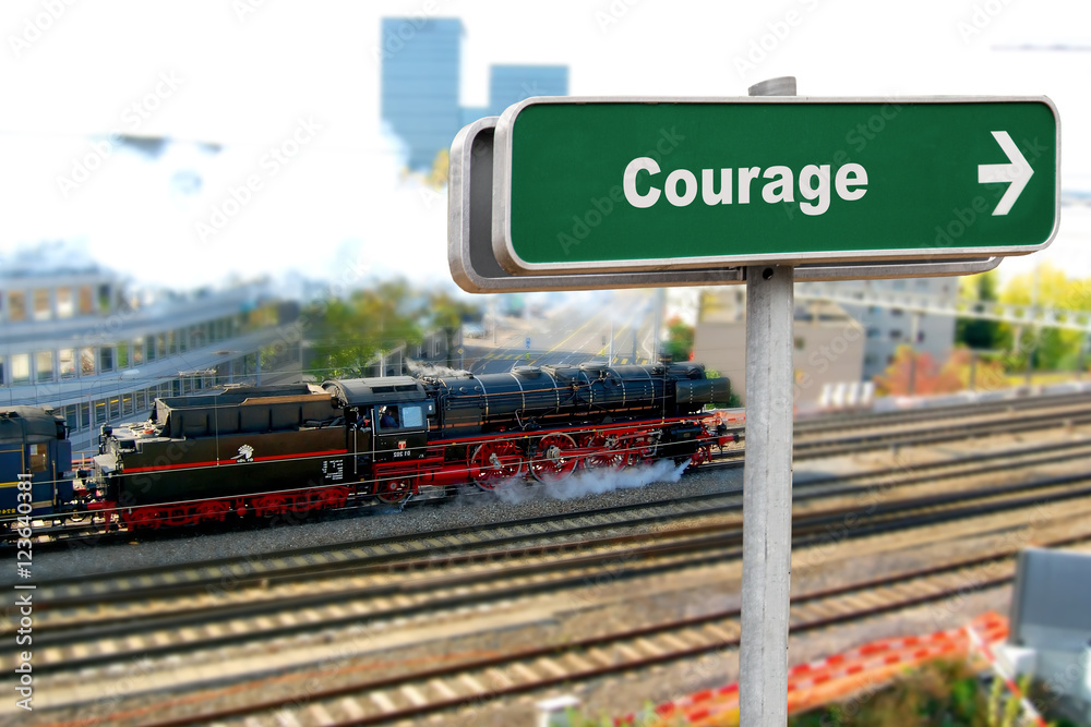 Schild 150 - Courage