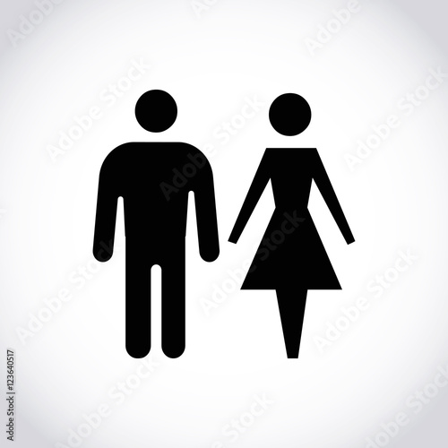 man and woman icon stock vector illustration flat design