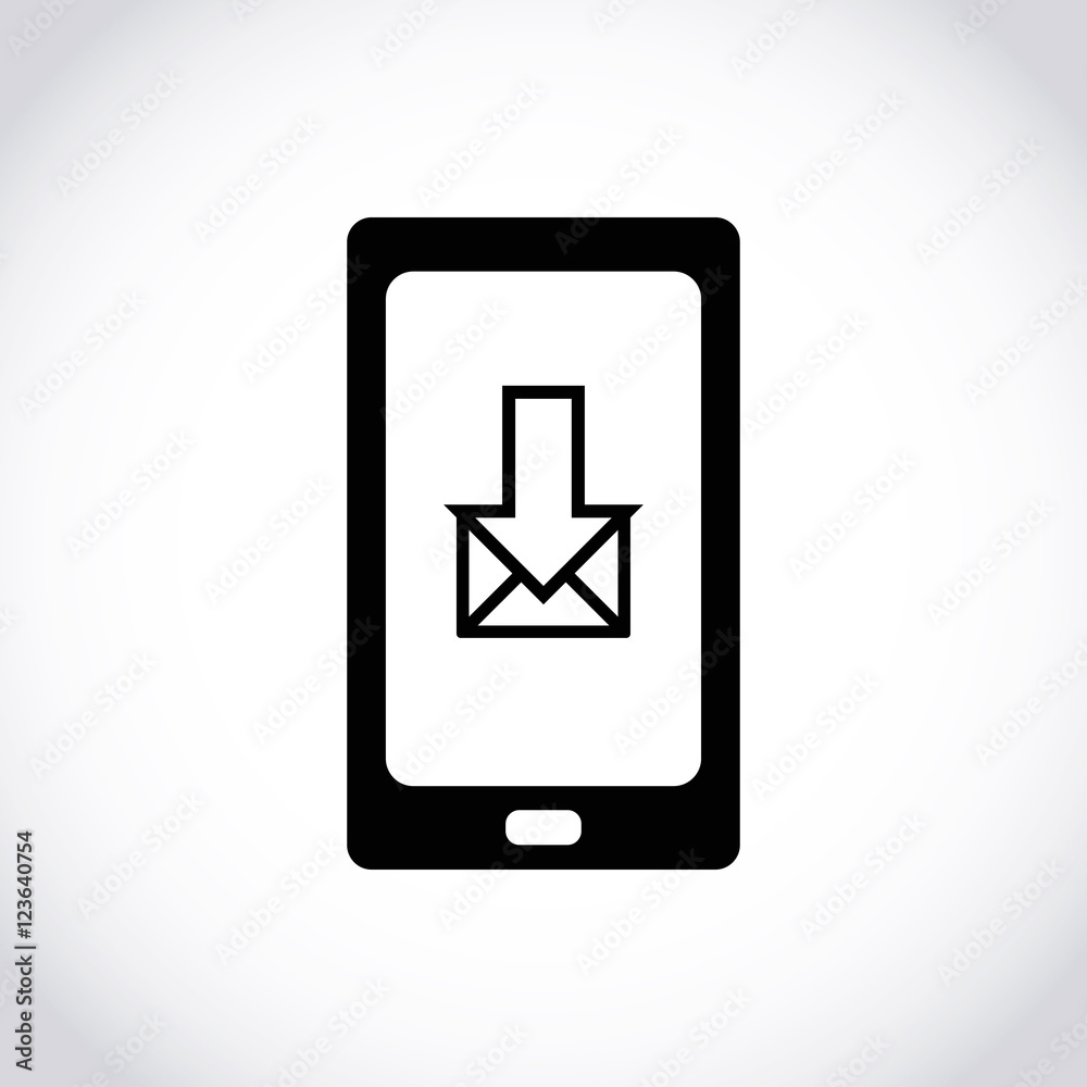 stock vector smartphone email or sms icon mobile mail sign simbol stock vector smartphone email or sms icon mobile mail sign simbol