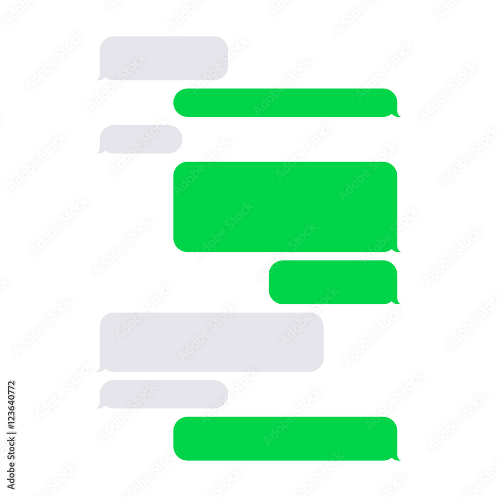 Short Message Service SMS Blank Bubbles Set. Vector Short Message Service SMS Blank Bubbles Set. Vector
