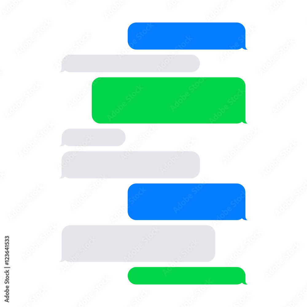 Short Message Service SMS Blank Bubbles Set. Vector Short Message Service SMS Blank Bubbles Set. Vector