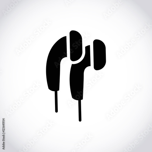 Headphones icon stock vector illustration flat design