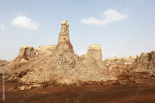 Salt Pinnacles of Dallol volcano, Danakil Depression, Ethiopia