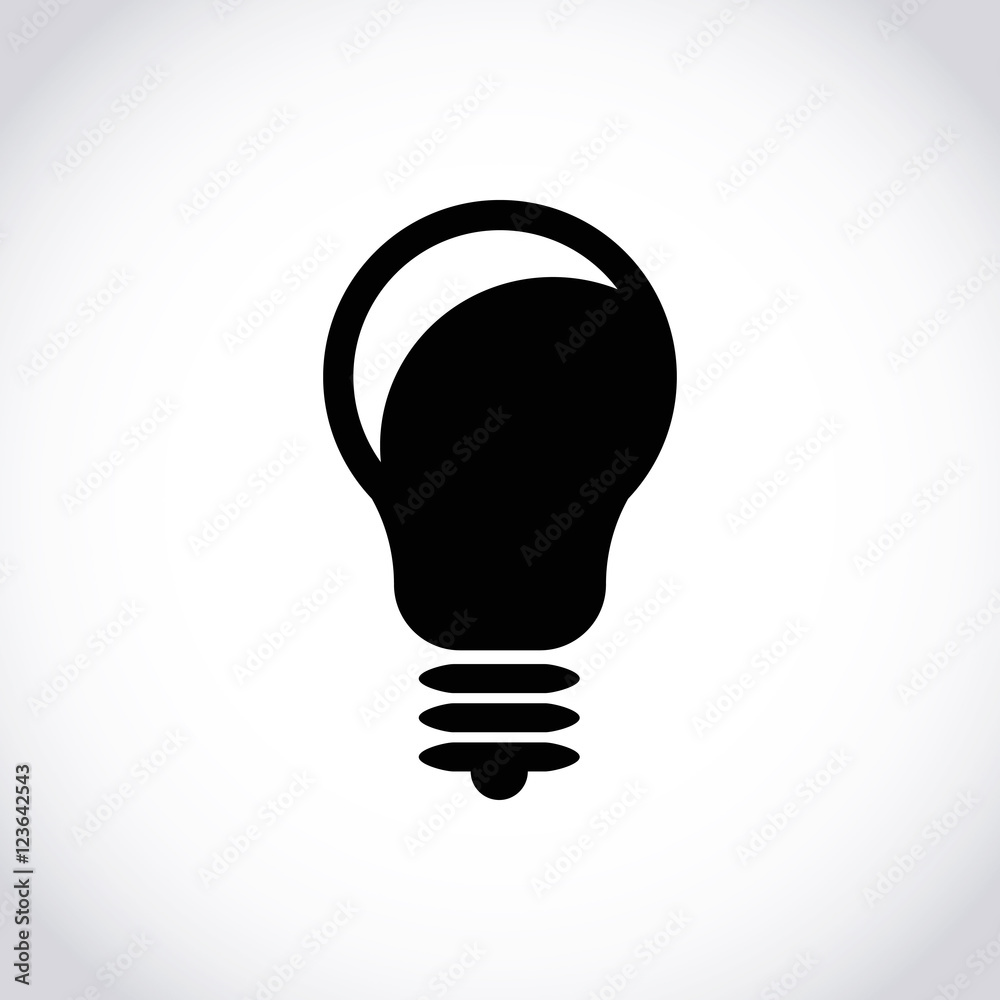 bulb icon stock vector illustration flat design bulb icon stock vector illustration flat design