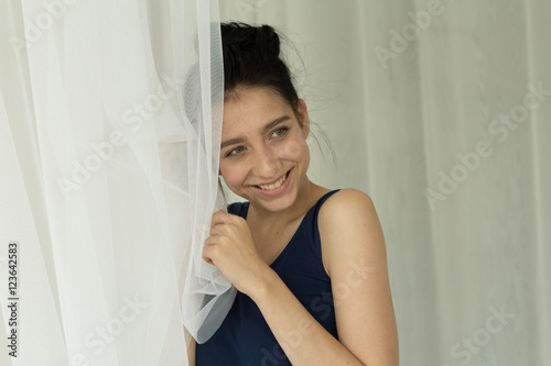 Free Download girl, happy, tender, portrait, beauty, young, woman, beautiful, bed, view, child, top, female - GFXLoad