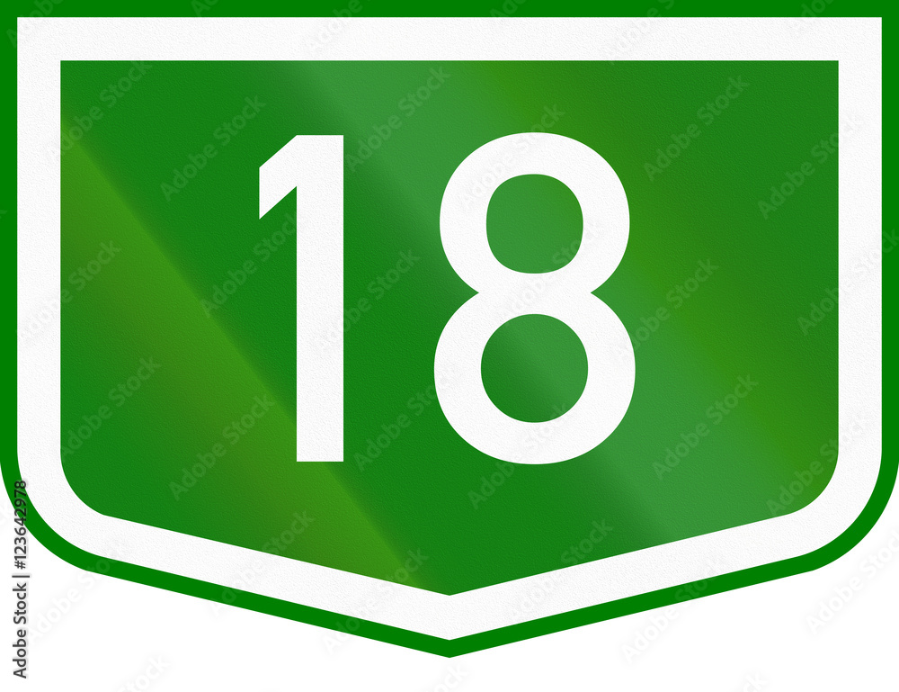 Route shield of a numbered main road in Hungary Route shield of a numbered main road in Hungary