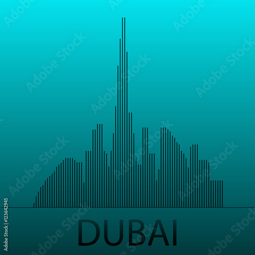 Technology image of Dubai. The concept vector illustration eps10