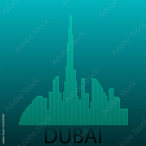 Technology image of Dubai. The concept vector illustration eps10