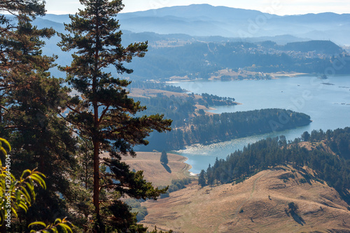 Autumn view of Dospat Reservoir, Rhodopes Mountain, Bulgaria
 photo