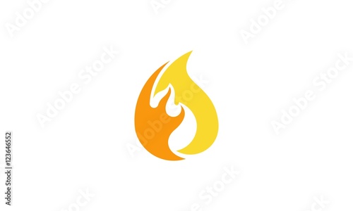 Flame, Fire and Water Logo Template