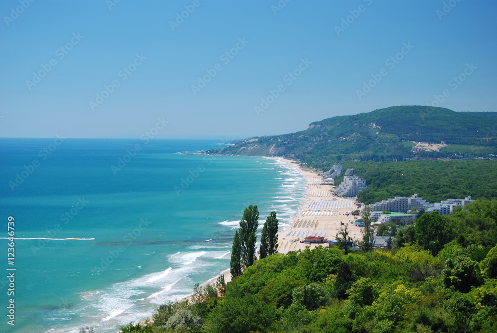 Albena resort, Bulgaria - obrazy, fototapety, plakaty 
