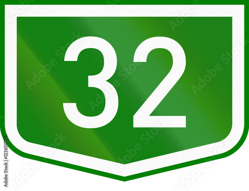 Route shield of a numbered main road in Hungary